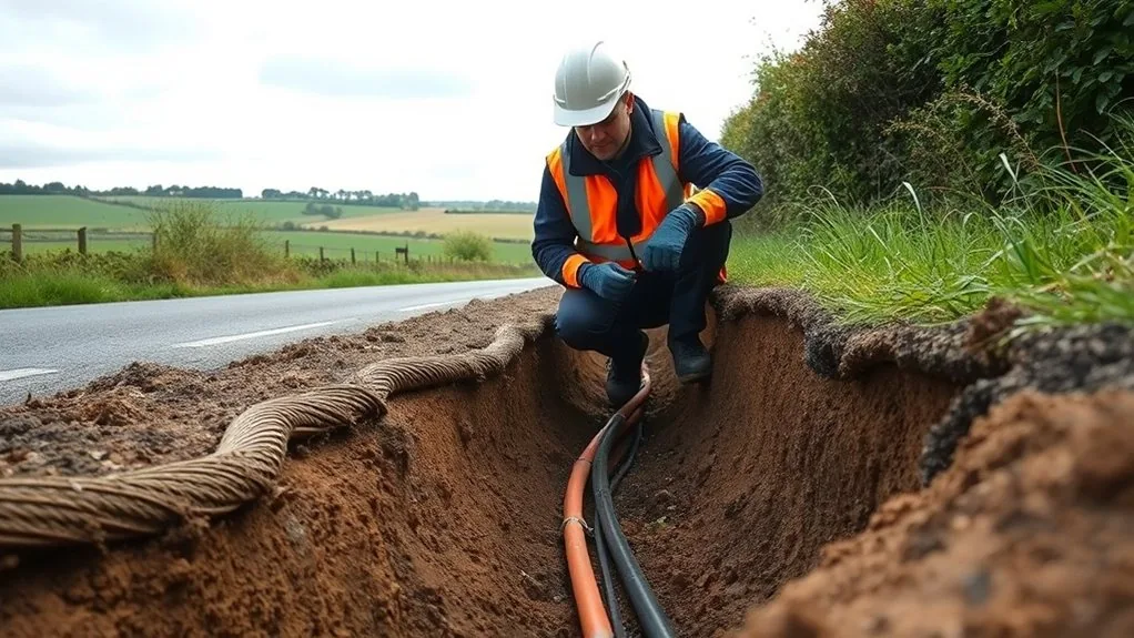 Underground Cable Installation in Rainham | Buried Power & Data Lines